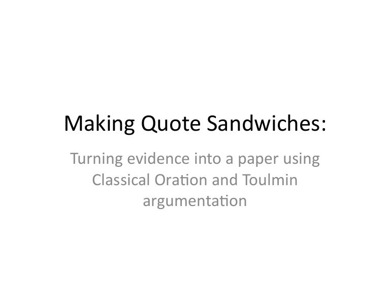 Quote sandwiches