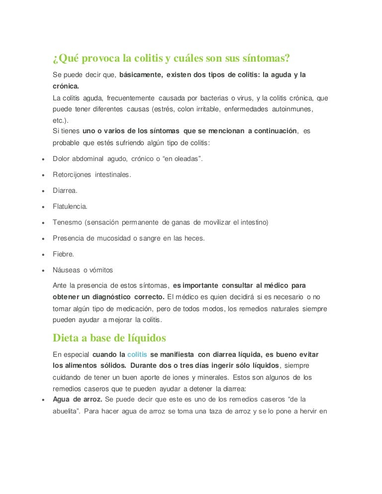 colitis nerviosa tomar
