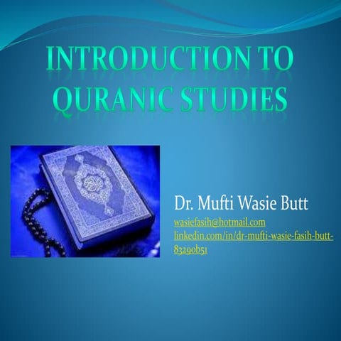 Quranic studies, history anf uloomul quran