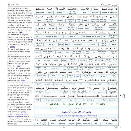 Quran Surah 22 ﴾الحج﴿ Al-Hajj (अल-हज्ज) Hindi Translation (हिंदी अनुवाद) | Wo...