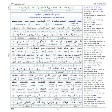 Quran Surah 23 ﴾المؤمنون﴿ Al-Mu'minoon (अल-मोमिनून) Hindi Translation (हिंदी ...