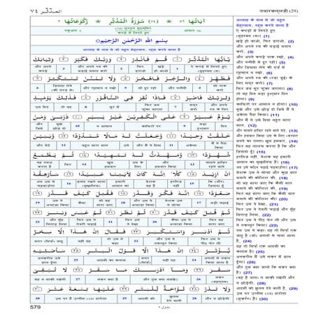 Quran Surah 74 ﴾المدثر﴿ Al-Muddathir (अल-मुद्दस्सिर) Hindi Translation (हिंदी...