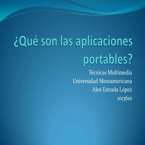 Qué son las aplicaciones portables