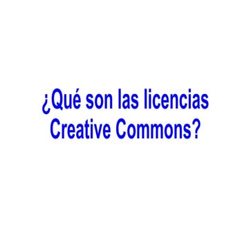 Qué son las licencias creative commons