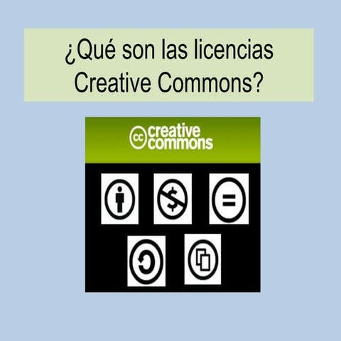 ¿Qué son las licencias creative commons?