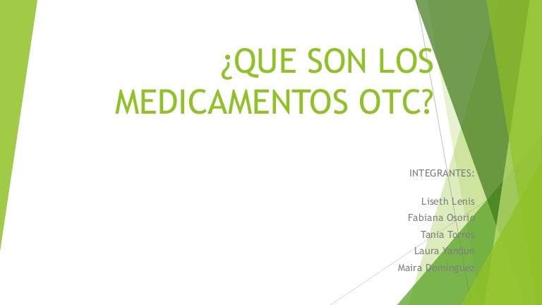 nombres de medicamentos de venta libre en colombia