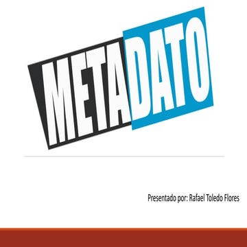 Qué son los metadatos