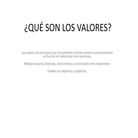 Qué son los valores