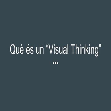 Què és un “visual thinking”