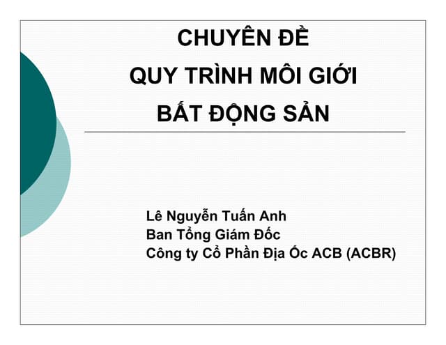 Quá trình môi giới bđs