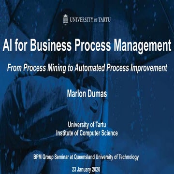 AI for Business Process Management