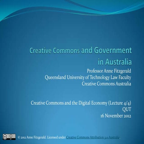 Creative Commons and Government in Australia