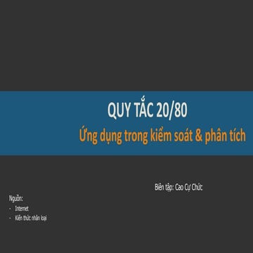 Quy tac 20 80 - pareto