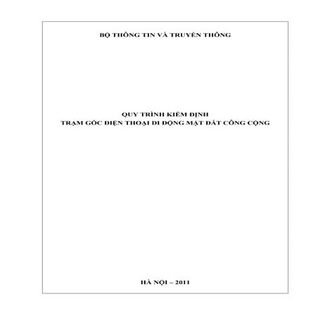 Quy trình kiểm định trạm gốc điện thoại di động mặt đất công cộng