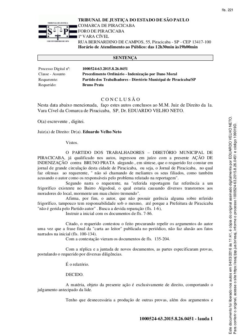 Decisão Judicial Decisão Judicial