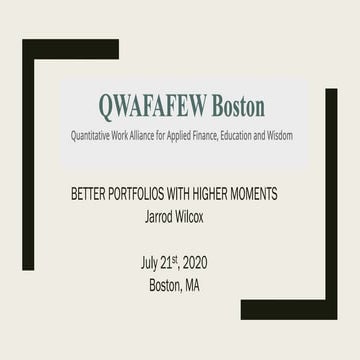 Qwafafew meeting - July 2020 - Jarrod Wilcox