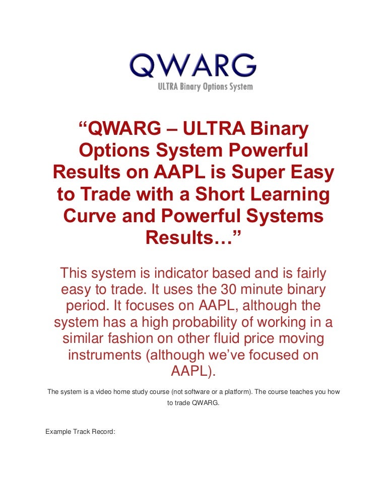 Binary options systems