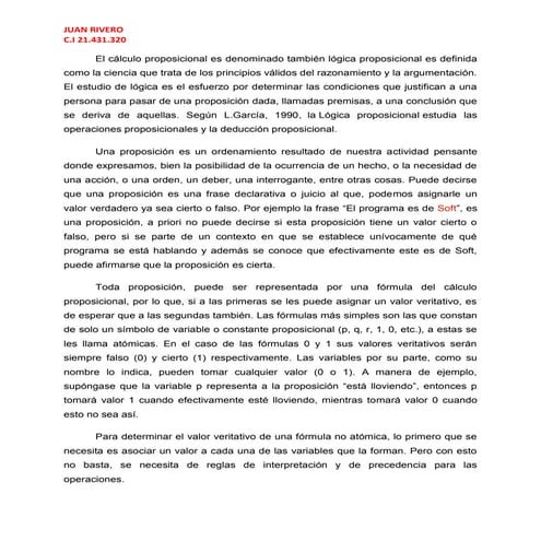 CALCULO PROPOSICIONAL