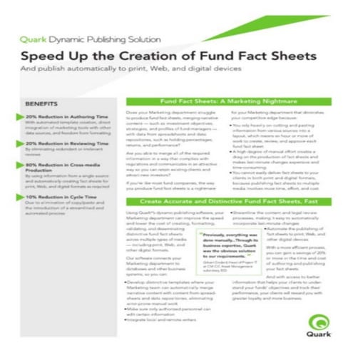 Quark XML Author - Financial Fund Facts | PDF