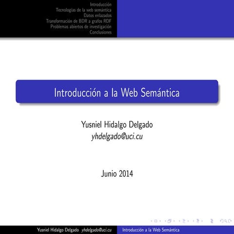 Introducción a la Web Semántica