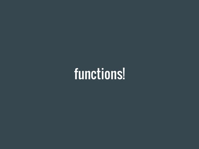 Class 7a: Functions