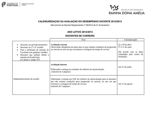 R. i. calendarização da add 2012 2013