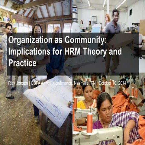 Organization as Community - October 2014