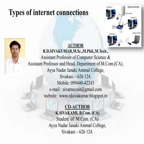 Types of Internet Connections - R.D.sivakumar