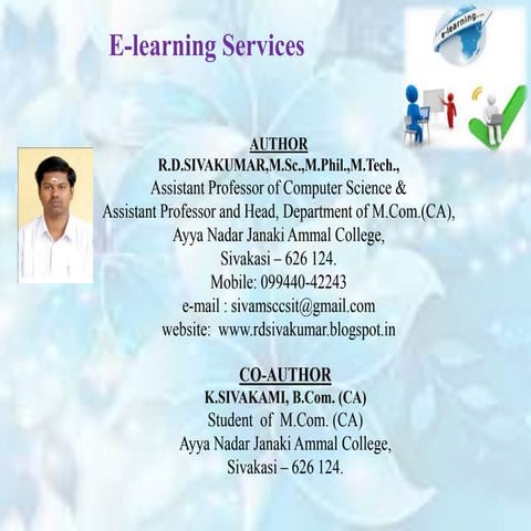 E-learning Services - R.D.sivakumar