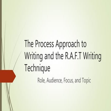 R.a.f.t writing