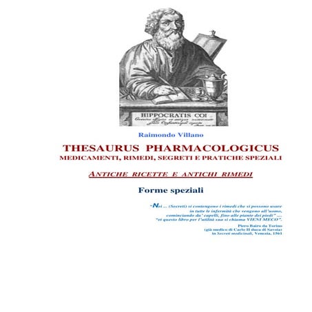 R. Villano -  Thesaurus pharmacologicus: forme speziali