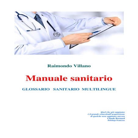 R. Villano - GLOSSARIO  SANITARIO  MULTILINGUE