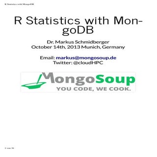 R statistics with mongo db
