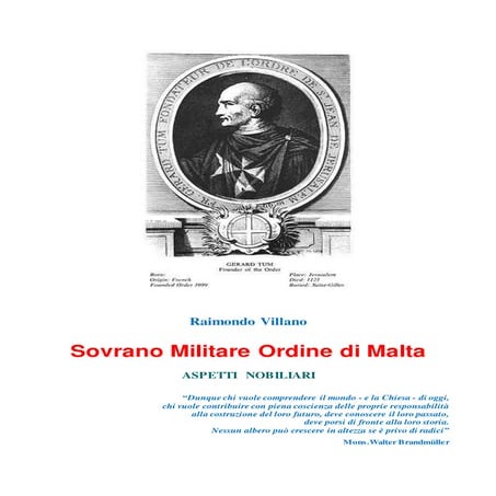 R. Villano -  S.M. Ordine di Malta  - Aspetti nobiliari