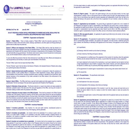 Intellectual Property Code of the Philippines (RA 8293) | PDF