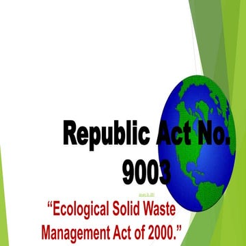 R.A 9003 ECOLOGICAL SOLID WASTE MANAGEMENT.pptx