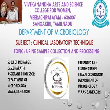 CLT - Urine Sample collection and processing