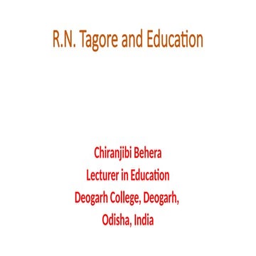 R.N. Tagore and Contributions to Education.pptx