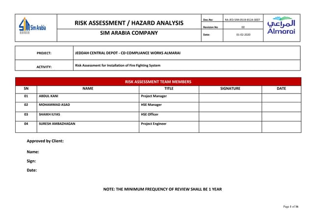 Risk Assessment for Firefighting Installation.pdf