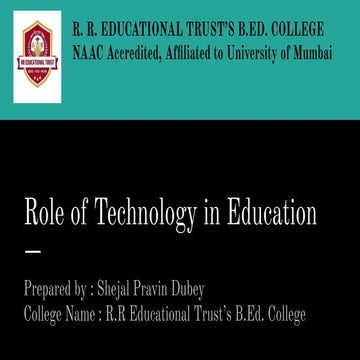 The Role of Technology in Modern Education | PDF