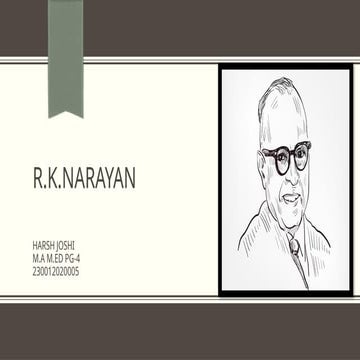 R. K. Narayan | PPTX