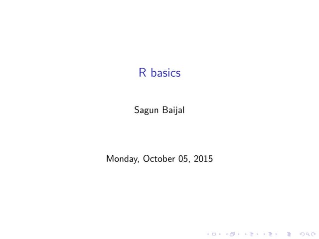 R basics