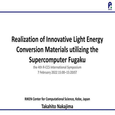 Realization of Innovative Light Energy Conversion Materials utilizing the Sup...