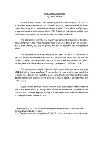Russia-Ukraine Essay