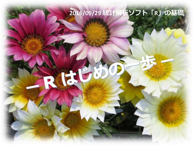 統計環境R_はじめの一歩2016