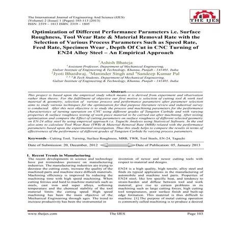 The International Journal of Engineering and Science (The IJES)