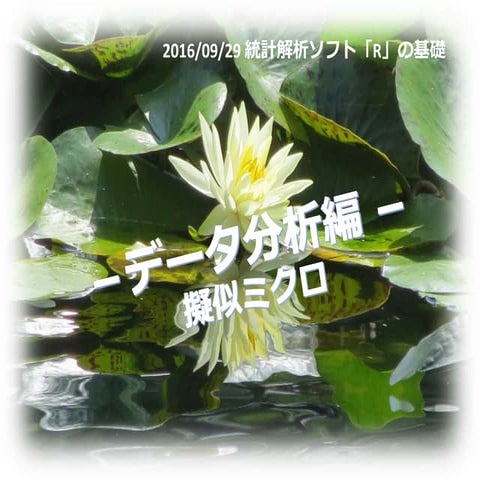 統計環境R_データ分析編2016