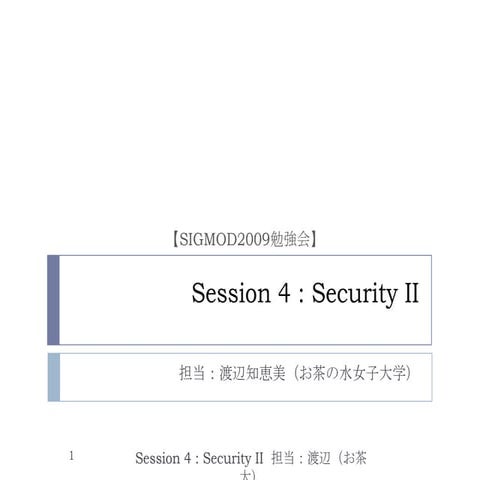 R04  Security  I I