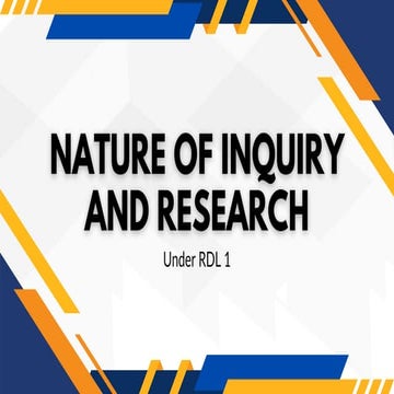 #Module 1 nature of inquiry and research | PDF