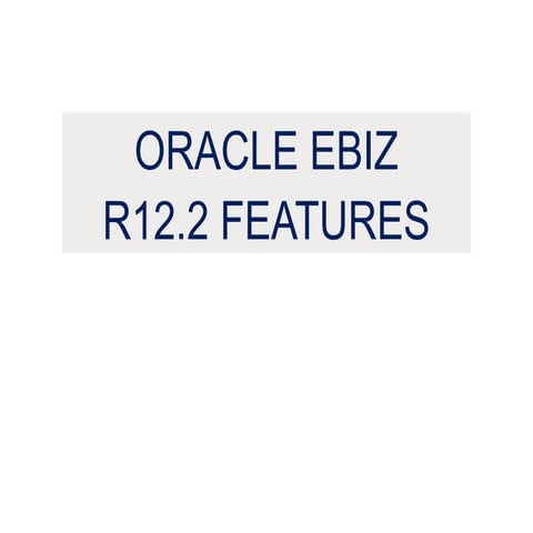 R12.2 Latest Feature Update for oracle release 12